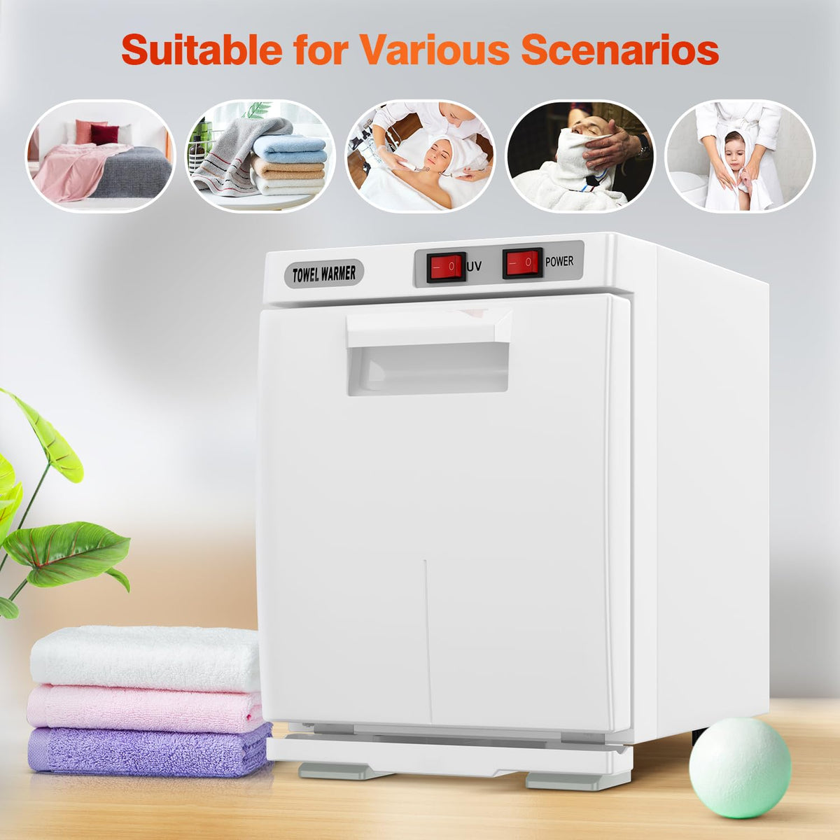 Utenzi compact mini towel warmer ideal for salons and homes.