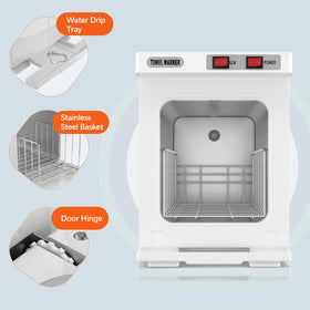 Inside view of the Utenzi towel warmer interior, highlighting space for multiple towels.