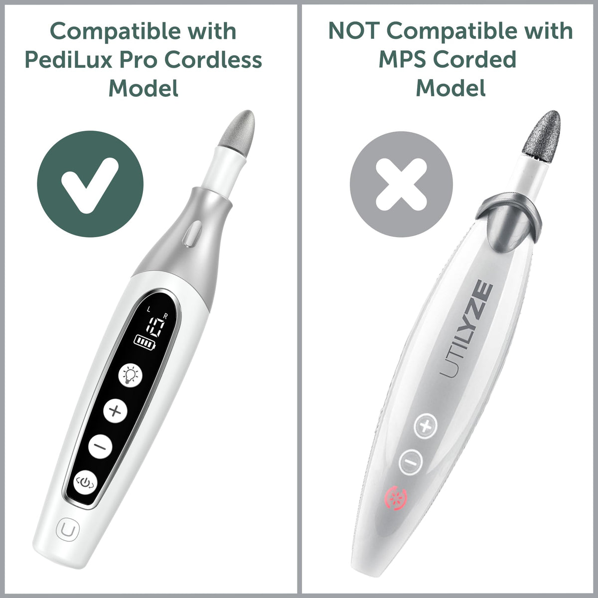 UTILYZE PediLux Pro sapphire callus sander for efficient smoothing