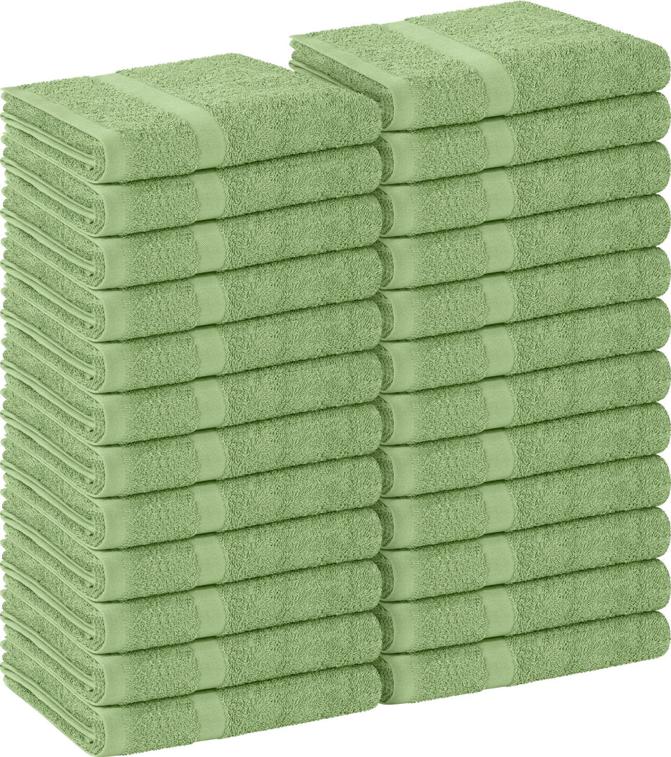 Utopia Towels salon towel pack 24 in sage green for professional and home use