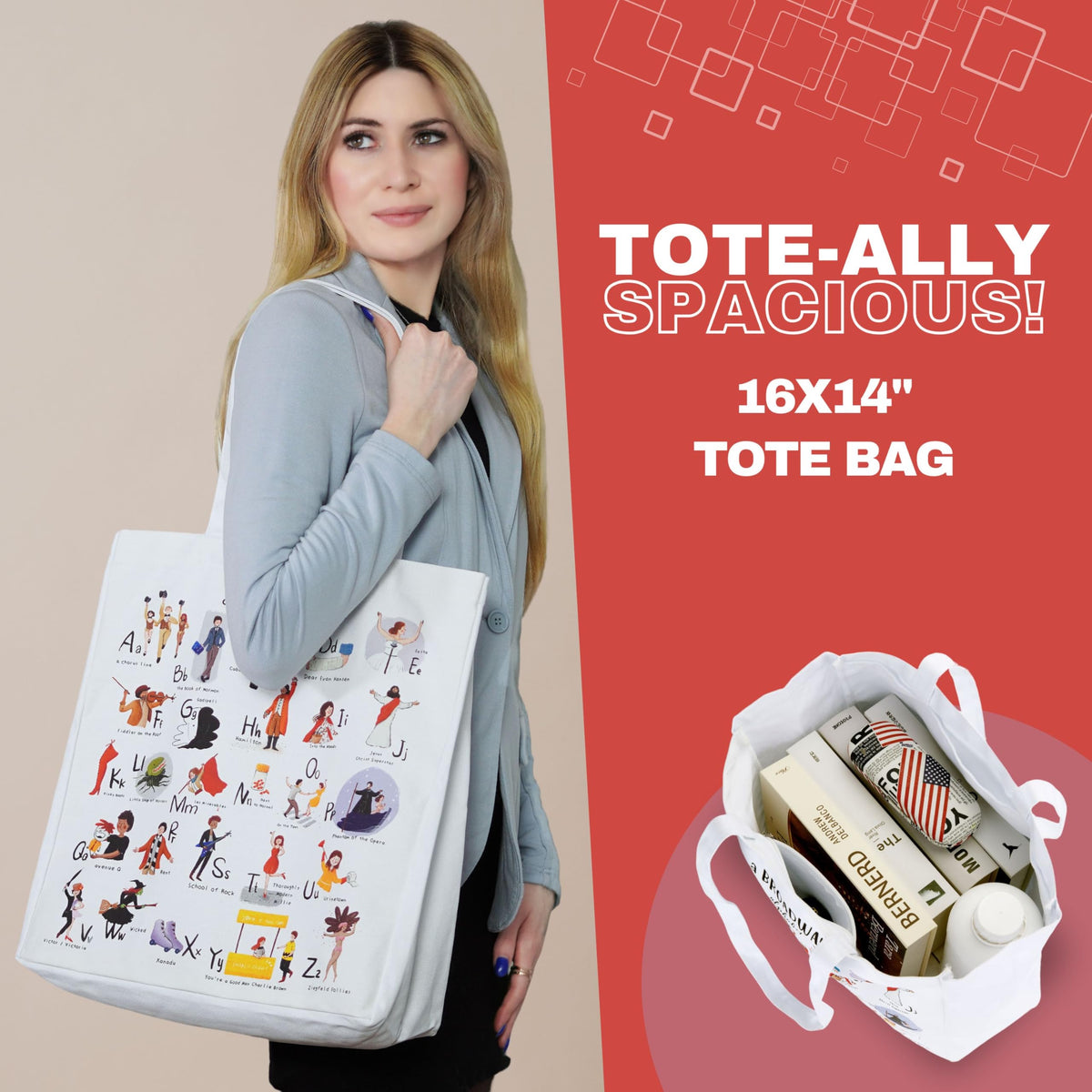 UTOPISH Broadway tote zip pocket detail for quick-access small items