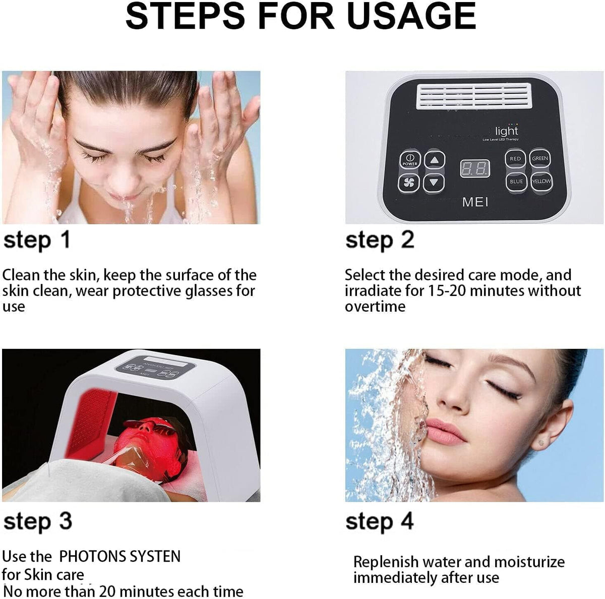 UTRENUI Derma Plus blue-light 423nm for blemish control and clarity