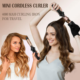 utrygloss cordless curling iron heats in 20 seconds for effortless curls