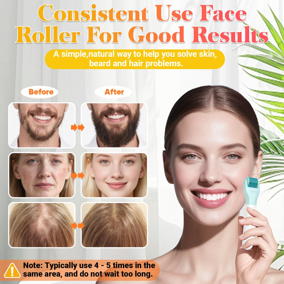 UUPAS Derma Roller Beard for facial hair grooming