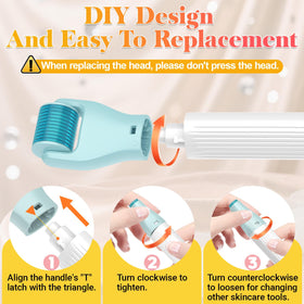 UUPAS Derma Roller Ergonomic handle in hand
