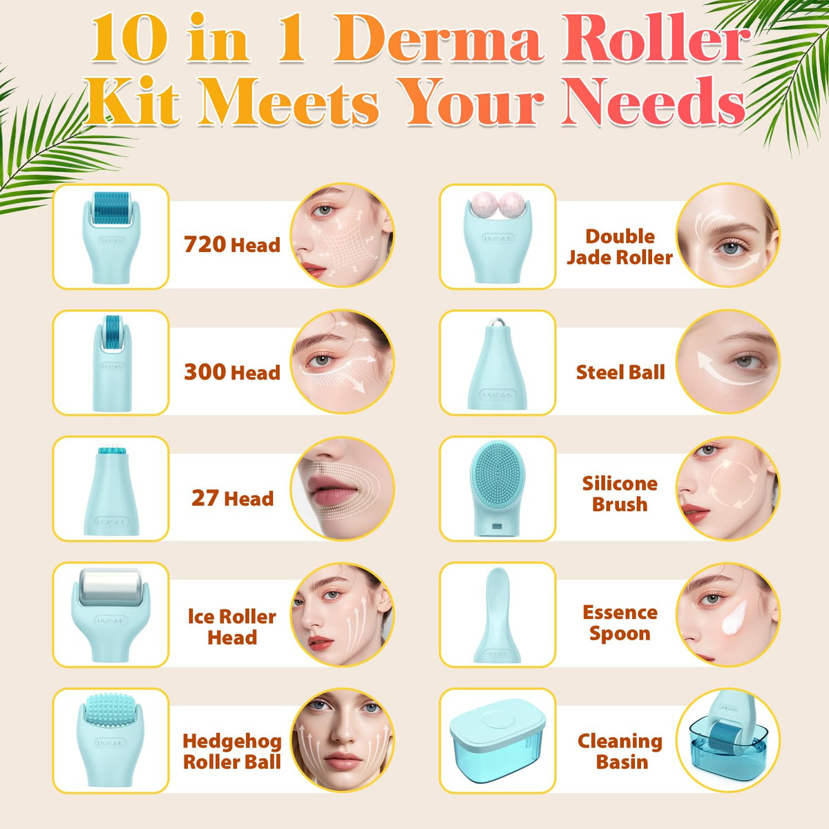 UUPAS Derma Roller Hair for scalp care at home