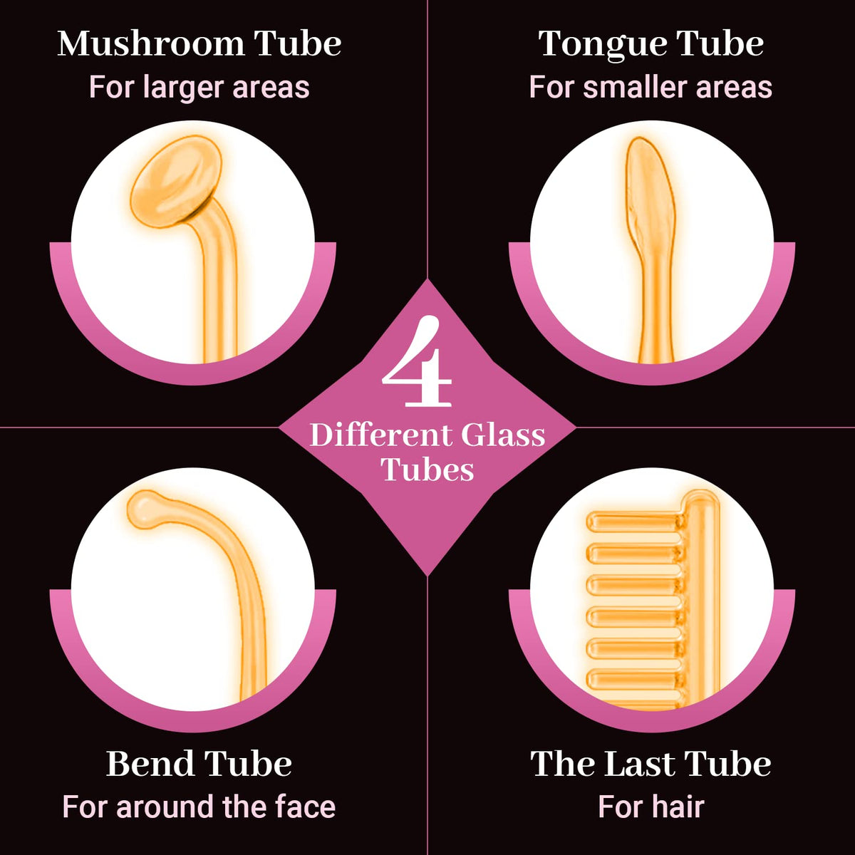 UUPAS mushroom tube for gentle facial area treatment and pore use