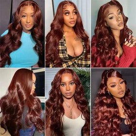 Uveous heat-stylable human hair wig for personalized looks.