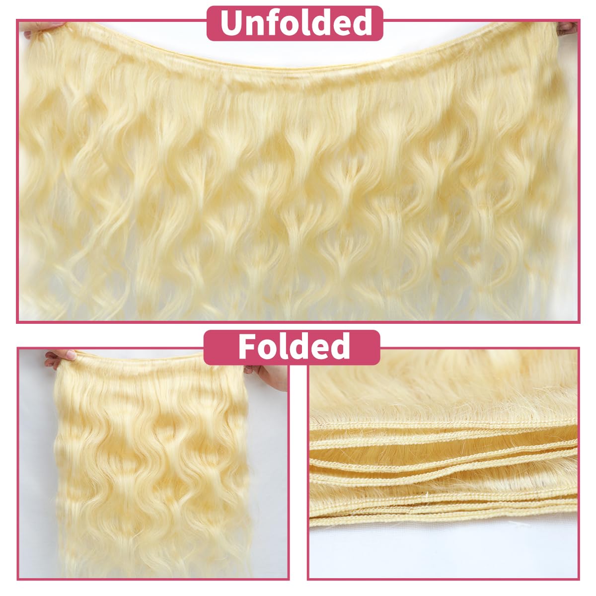 UYCLEJX 613 blonde bundles bleaching ready for color customization