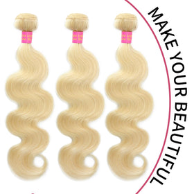 UYCLEJX 613 blonde bundles care guide tag shows simple maintenance