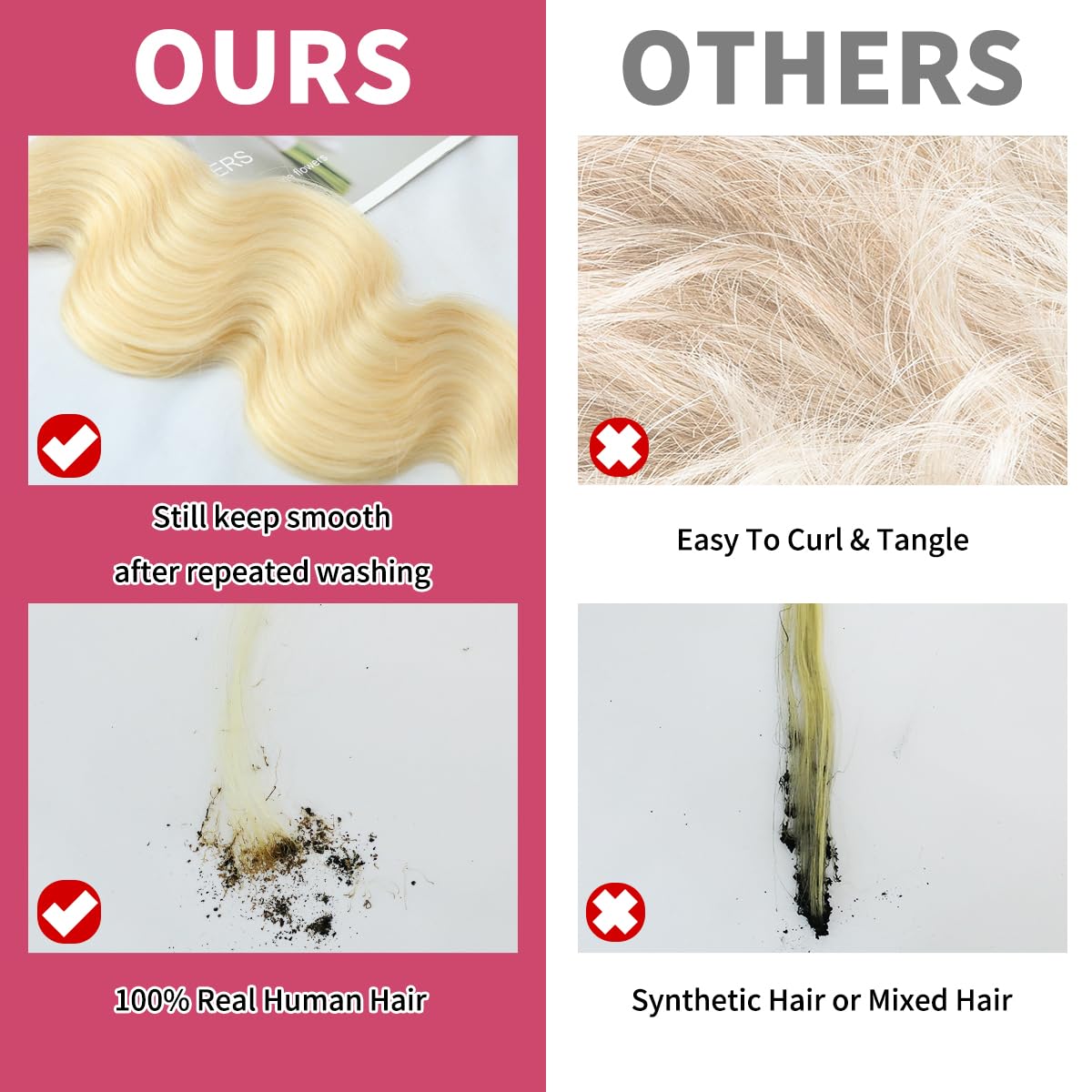 UYCLEJX 613 blonde bundles full head install idea for seamless blend