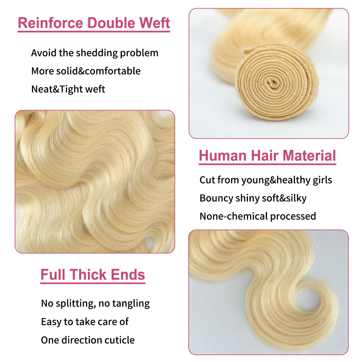 UYCLEJX 613 blonde bundles packaging ready for storage and quick install