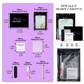 Uyolaxed adhesive tabs for quick, mess-free nail applications.