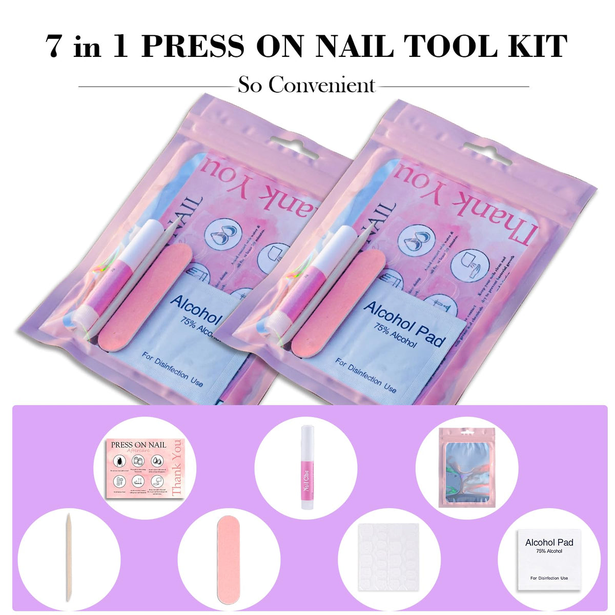 Uyolaxed disposable nail kit adhesive tabs for quick, clean nail attachment