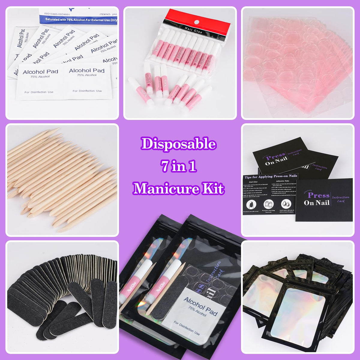 Uyolaxed nail glue 2g shown for durable press-on nail attachments.