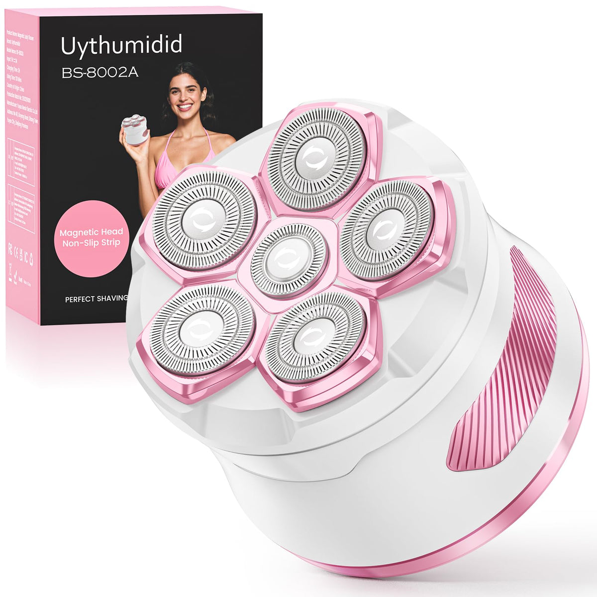 Uythumidid razor with magnetic detachable head for quick cleaning and maintenance