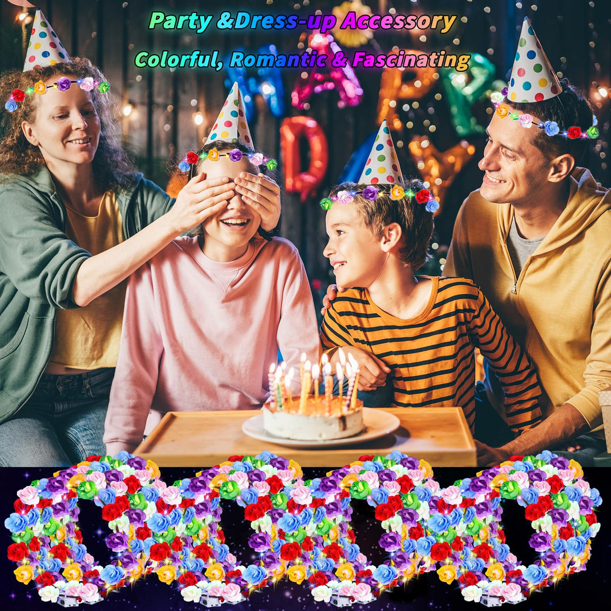 UZLU beach party glow headband for night celebrations