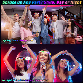 UZLU glow-in-dark headband suitable for night events and dancing