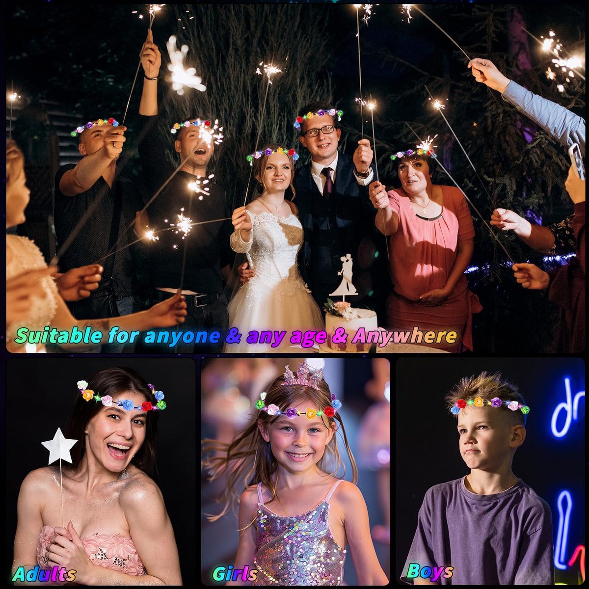 UZLU neon party hair accessory adds vibrant glow to festivals