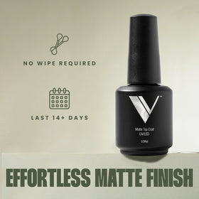 V Beauty Pure top coat cures quickly under LED/UV light.