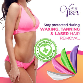 VA J-J VISOR privacy shield during laser hair removal sessions
