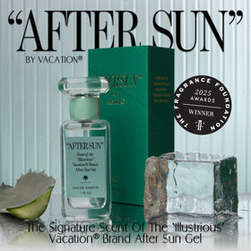 VACATION AFTER SUN top notes splash with aloe vera and green tea hints.