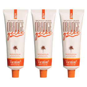 Vacation Orange Gelée bottle pour shows SPF 30 protection with a clear finish