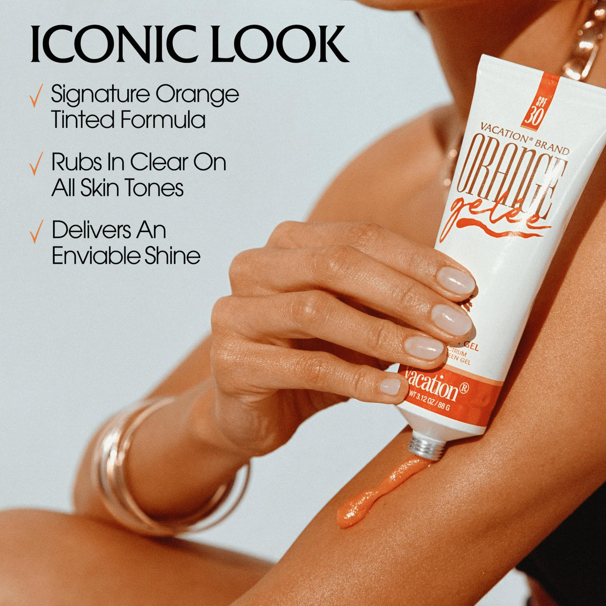 Vacation Orange Gelée tube-packaging highlights travel-friendly SPF trio