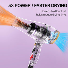 VAGARY hair dryer with concentrator nozzle speeds drying on thick hair