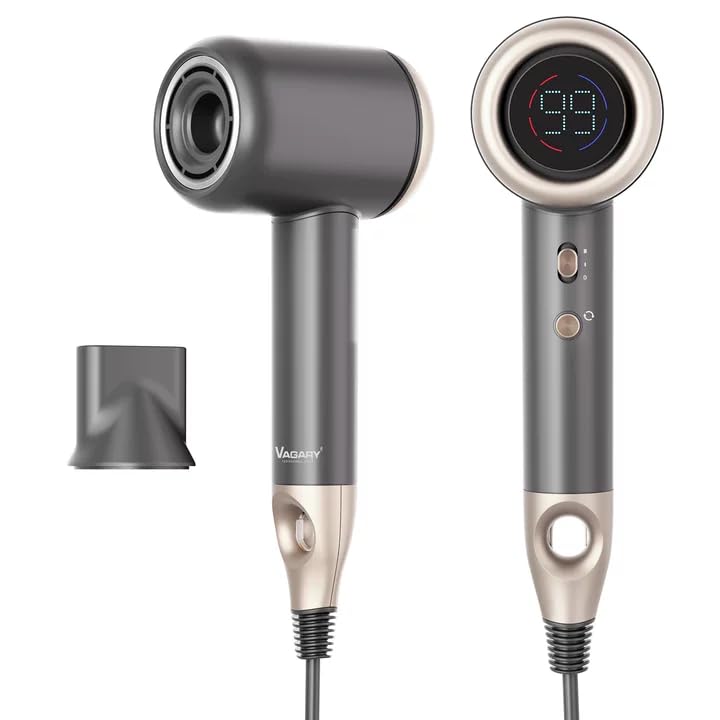 VAGARY high-speed hair dryer with powerful motor for fast drying