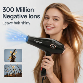 VAGARY negative ionic tech helps reduce static for smoother, shinier finishes.