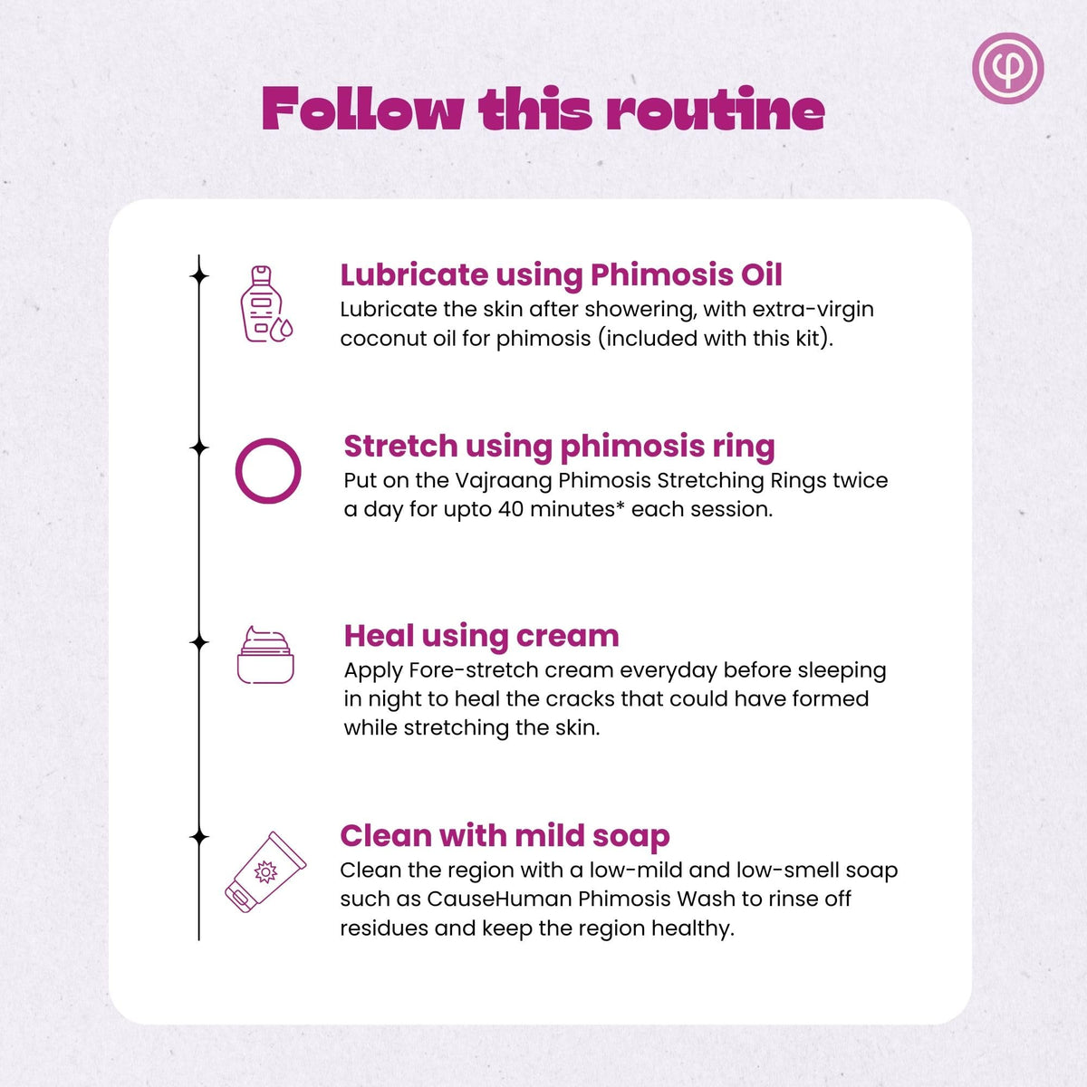 Vajraang phimosis cream tube for moisturized care during use