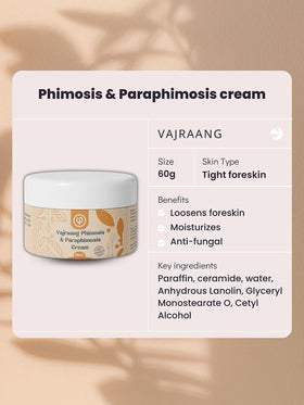 Vajraang Phimosis Coconut Oil bottle with natural aroma and gentle hydration.