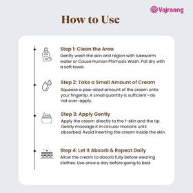 Vajraang steroid-free formula label communicates a gentle, safe option.