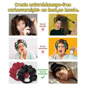 Vakwuho Sleepie Tie arch wrap technique shown for achieving soft curls.