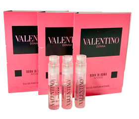 Valentino Born in Roma Intense EDP mini set front view, travel-friendly bottle