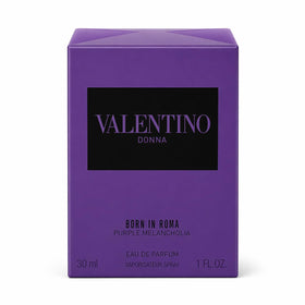 Valentino Born in Roma Purple Melancholia EDP box signals gift-ready luxury