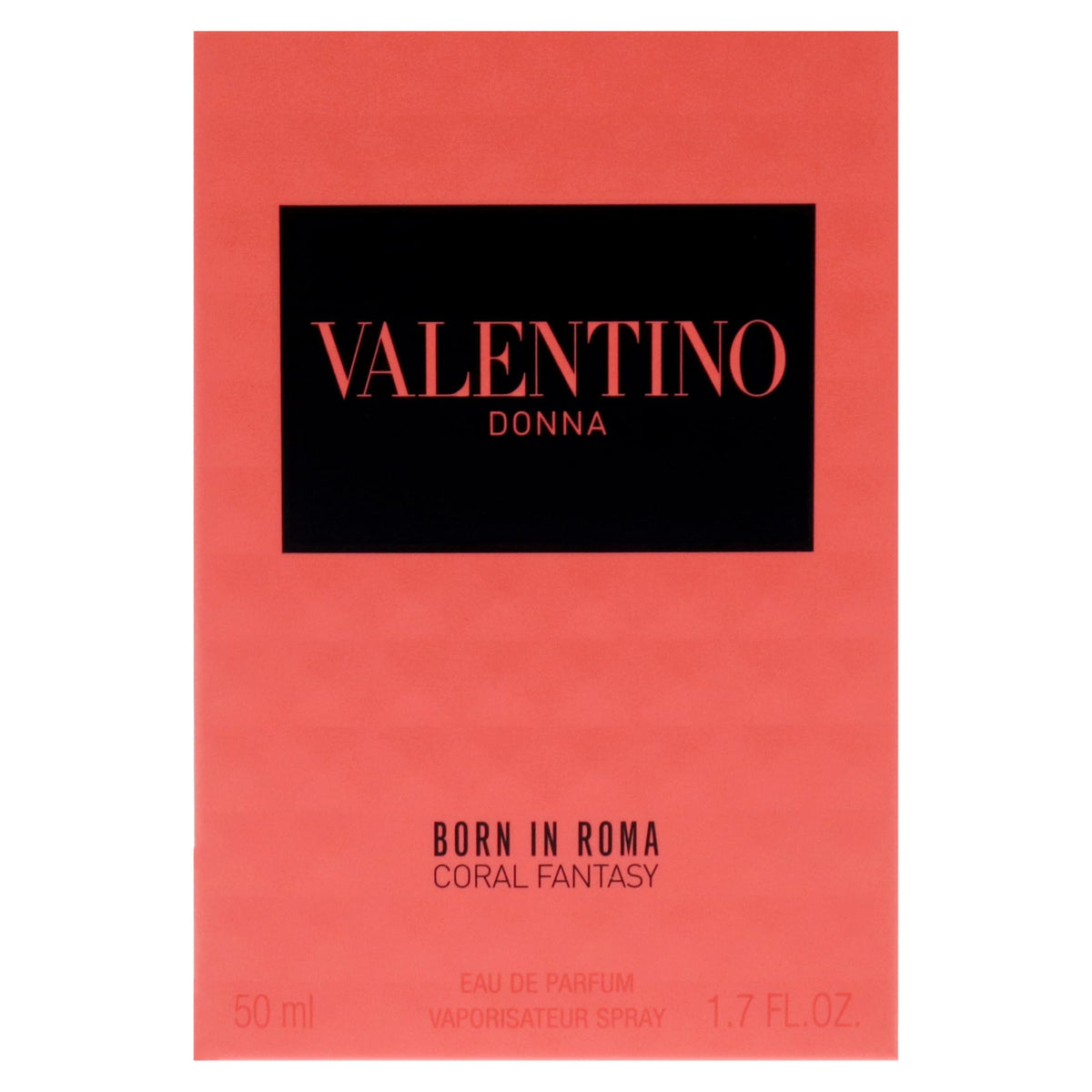 Valentino Donna Born in Roma Coral Fantasy product shot, bottle silhouette highlights elegant design.