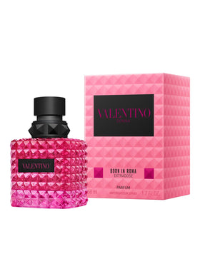 Valentino Donna Born In Roma Extradose bottle cap closeup shows refined luxury and lasting scent.