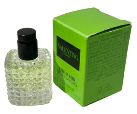 Valentino Donna Born in Roma Green Stravaganza compact bottle fits in a purse.