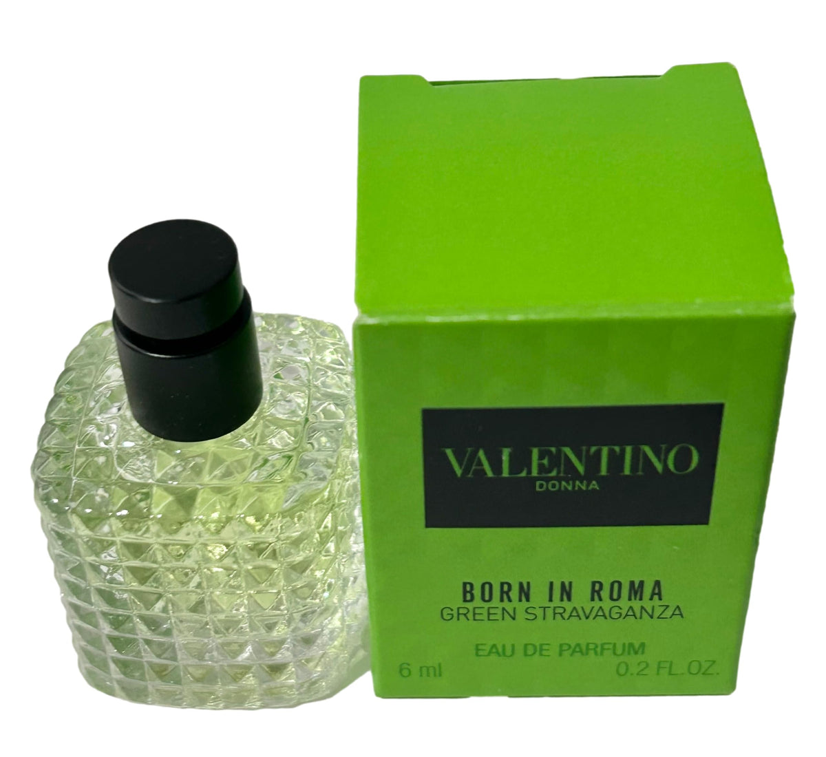Valentino Donna Born in Roma Green Stravaganza travel size 6ml for travel refreshment.