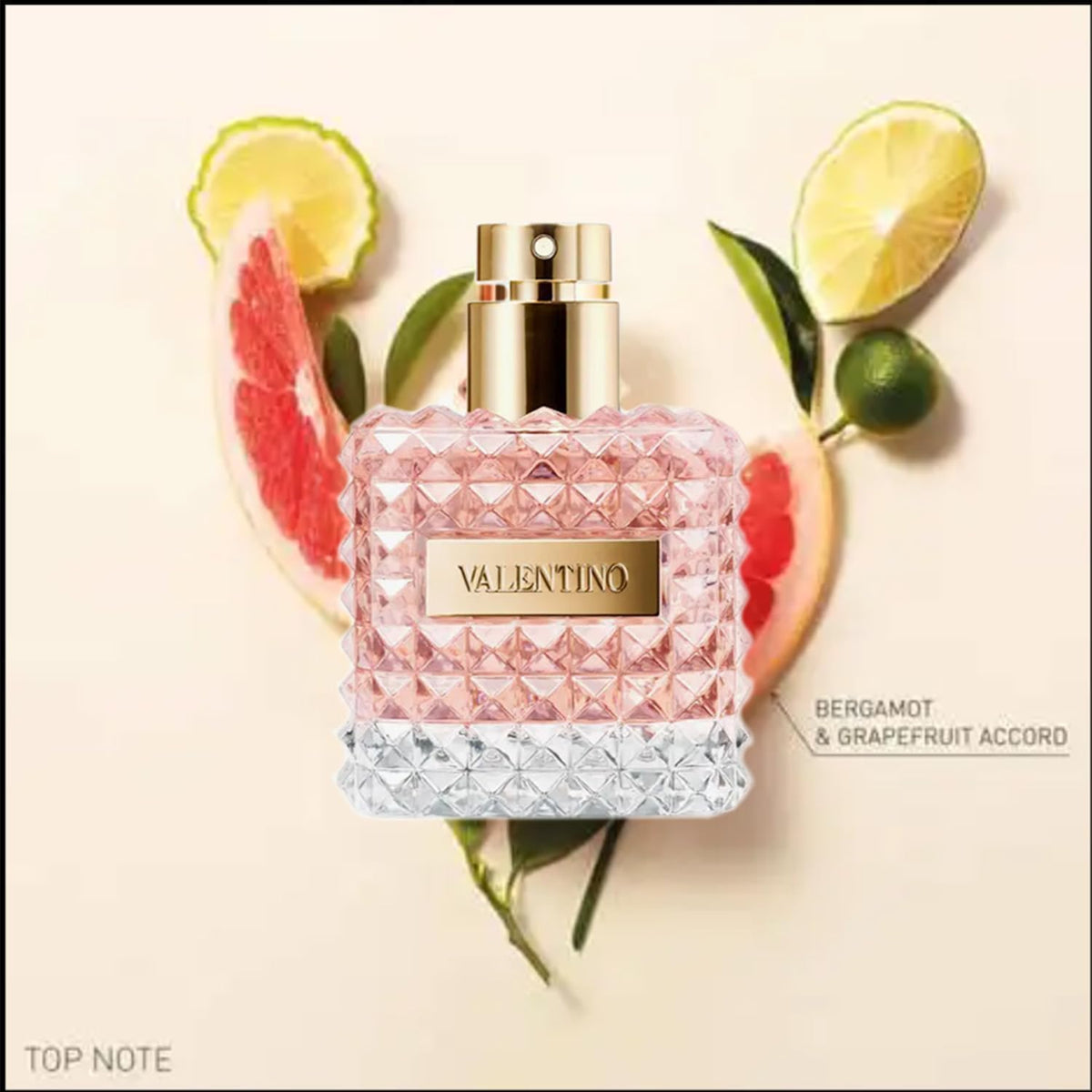 Valentino Donna EDP iris heart note close-up, showcasing delicate floral character.