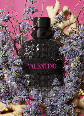 Valentino Rockstud bottle with sleek black finish, a modern statement for after-dark style.