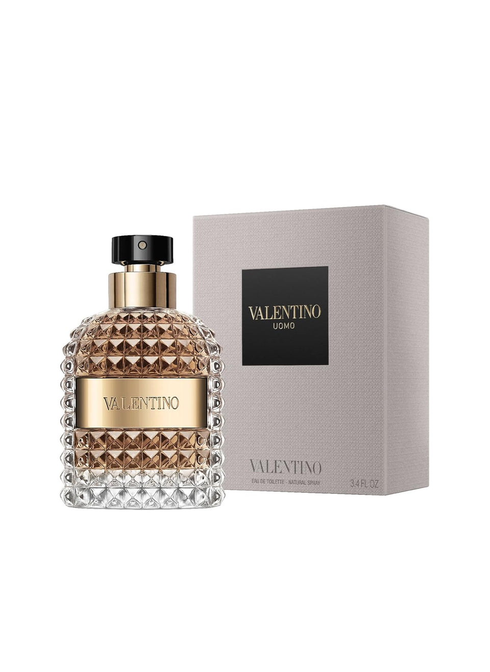 Valentino Uomo 3.4 EDT bottle front view for a refined everyday signature.