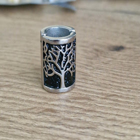 VALHALLA openable beard bead in polished stainless steel for daily wear.