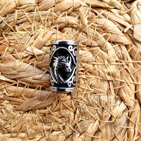 VALHALLA dreadlock bead with easy clip-on, ideal for dynamic styling.