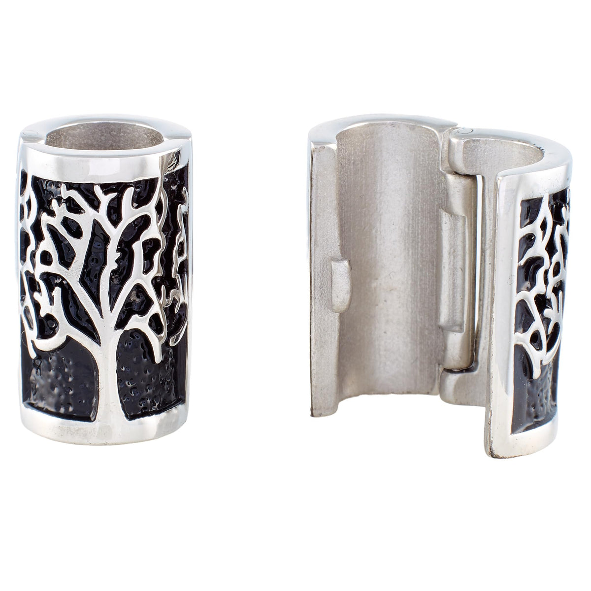 VALHALLA Tree of Life beard bead on display with a secure clip-on attachment.