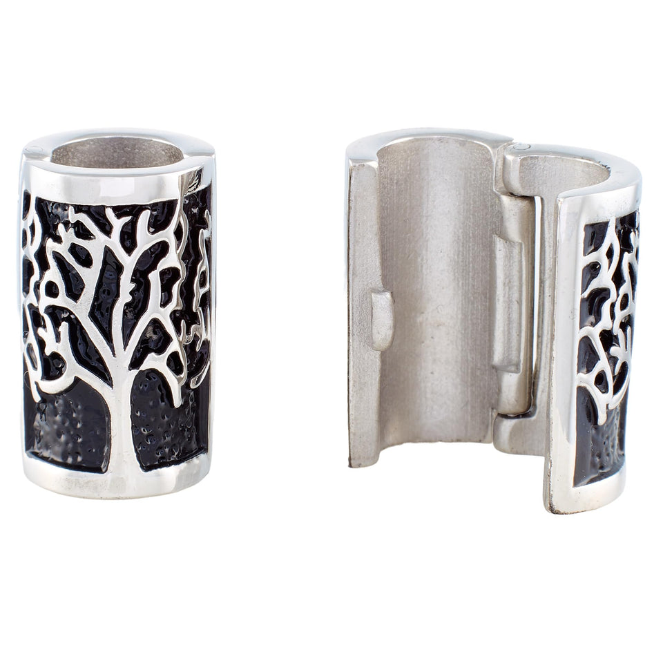 VALHALLA Tree of Life beard bead on display with a secure clip-on attachment.