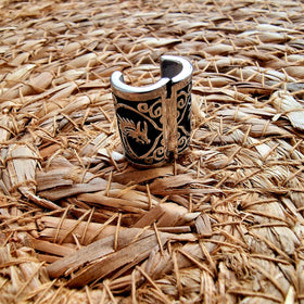 VALHALLA Viking hair bead with 8mm hole, suitable for various styles.