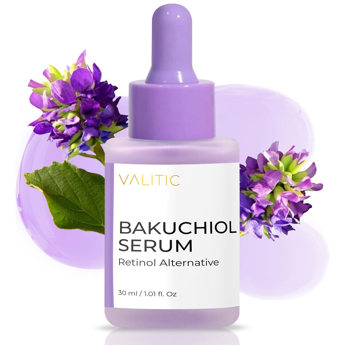 VALITIC Bakuchiol Serum bottle for daily anti-aging care.